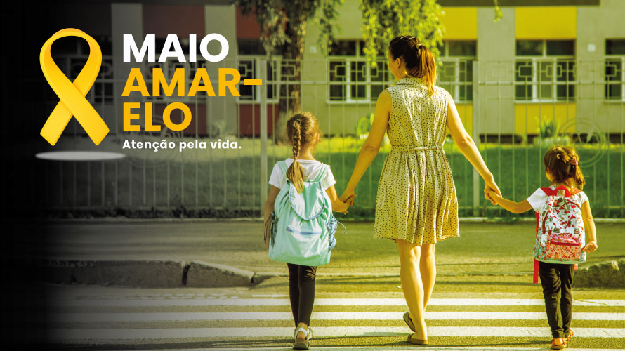 Educação promove campanha Maio Amarelo para conscientização sobre o trânsito nas escolas da rede estadual