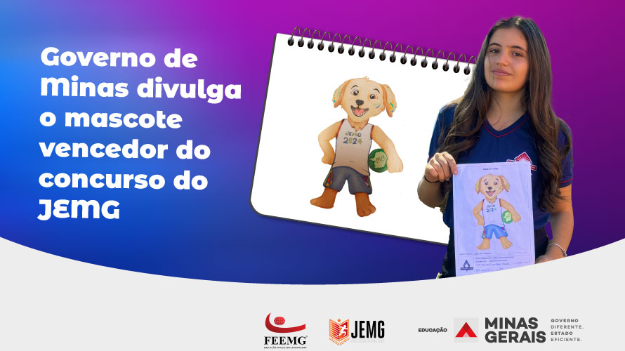 Governo de Minas divulga o mascote vencedor do concurso dos Jogos Escolares de Minas Gerais 