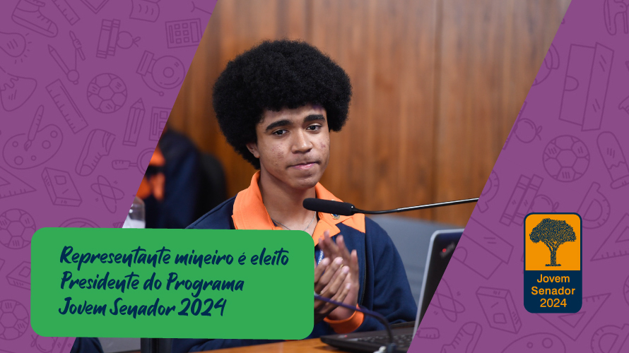 Representante mineiro é eleito Presidente do Programa Jovem Senador 2024 