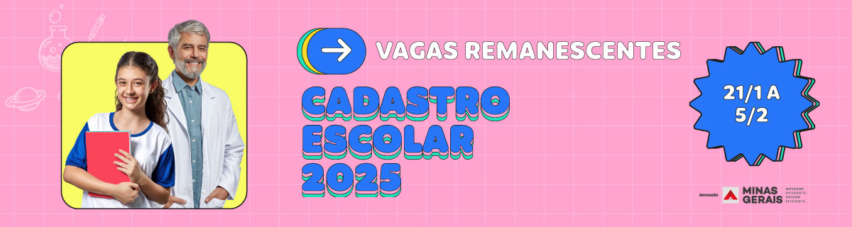 Imagem - Cadastro Escolar 2025 – Vagas remanescentes